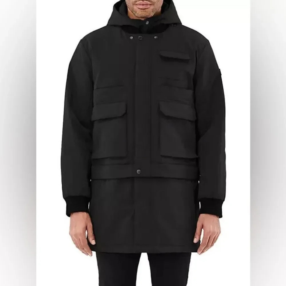 TUMI MENS FLEX JACKET SIZE MEDIUM THREE PART JACKET removable hood water resist